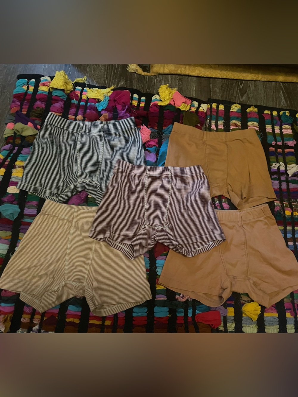 Boys 11/12 100% Cotton Boxer Briefs - Assorted Neutral Colors pair of 5